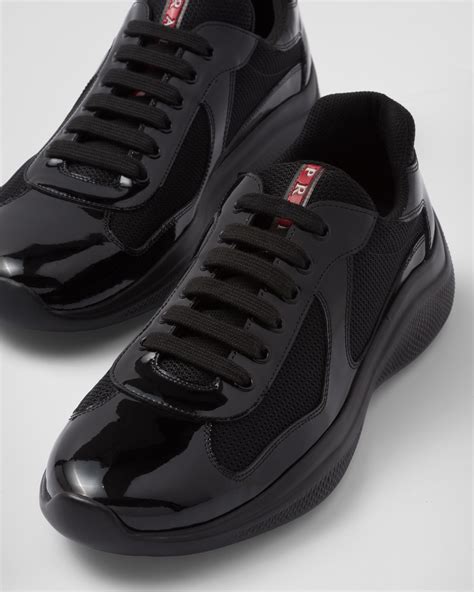 cheap black prada sneakers|prada high top sneakers women's.